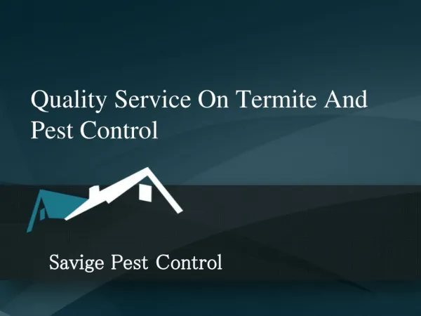 Savige Pest Control - Quality Service On Termite And Pest C