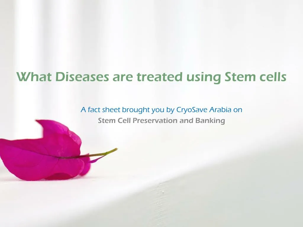 what diseases are treated using stem cells