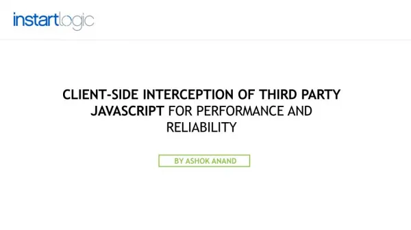 Client-side Interception of Third Party JavaScript for Perfo