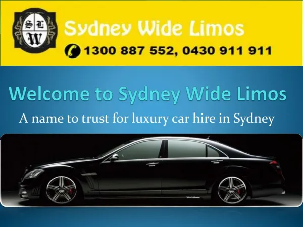 Luxury Chauffeur Car Hire in Sydney - Sydney Wide Limos