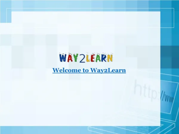 Welcome to Way2Learn