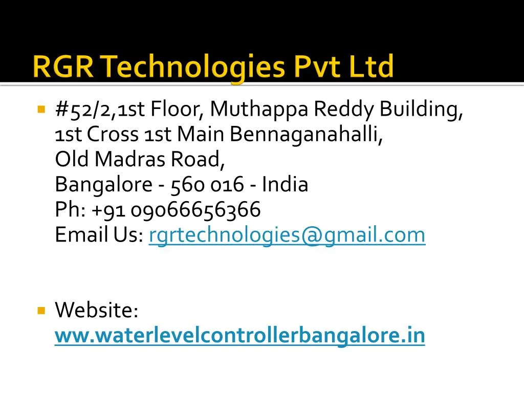 rgr technologies pvt ltd