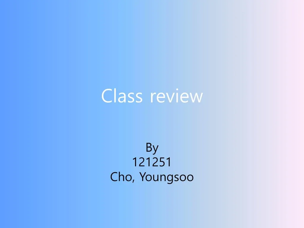 class review