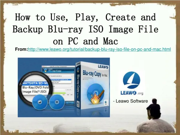 How to Use, Play, Create and Backup Blu-ray ISO Image File