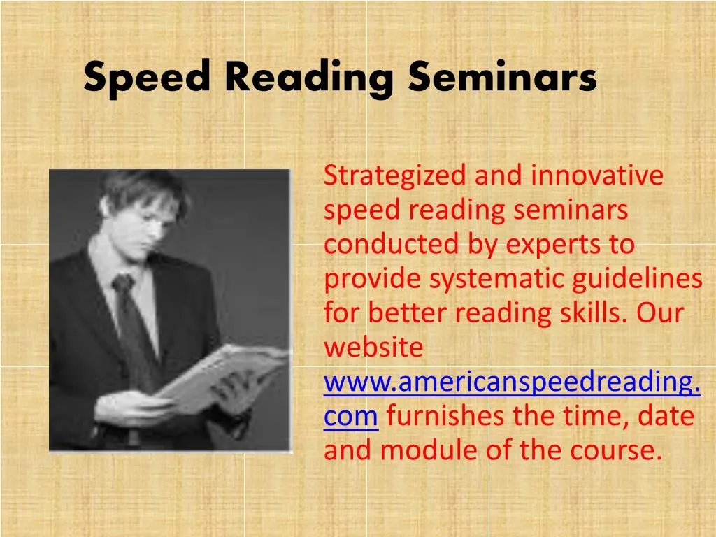 speed reading seminars