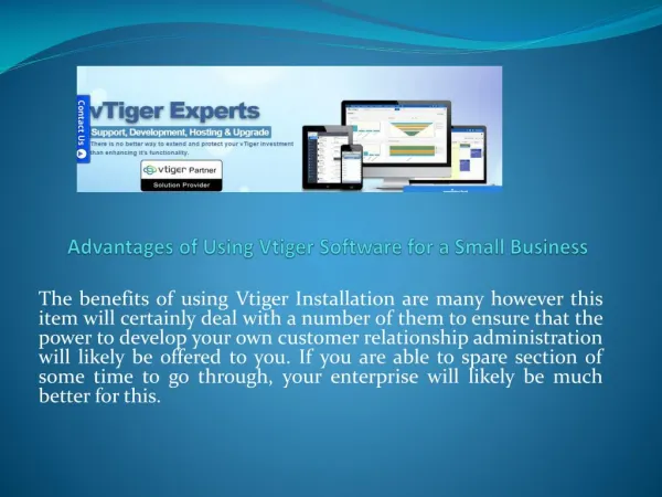 Advantages of Using Vtiger Software for a Small Business