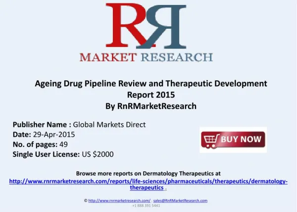 Ageing Pipeline Review and Market Report, H1 2015