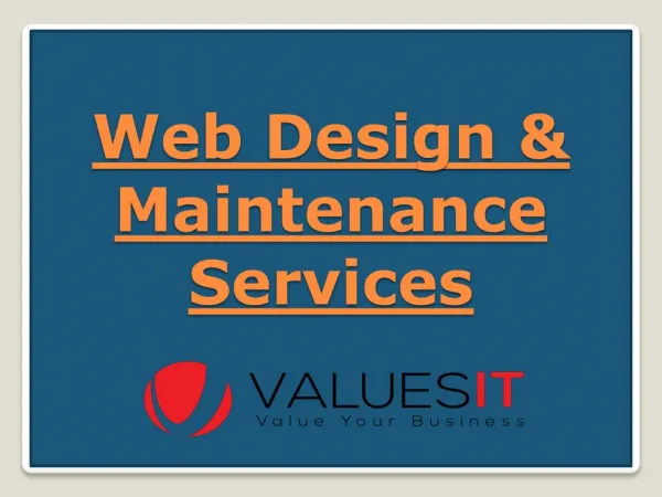 Web Design & Maintenance Services