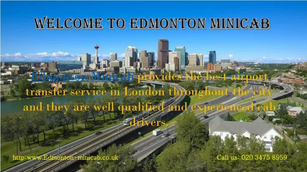 Minicab Taxi Service From Edmonton