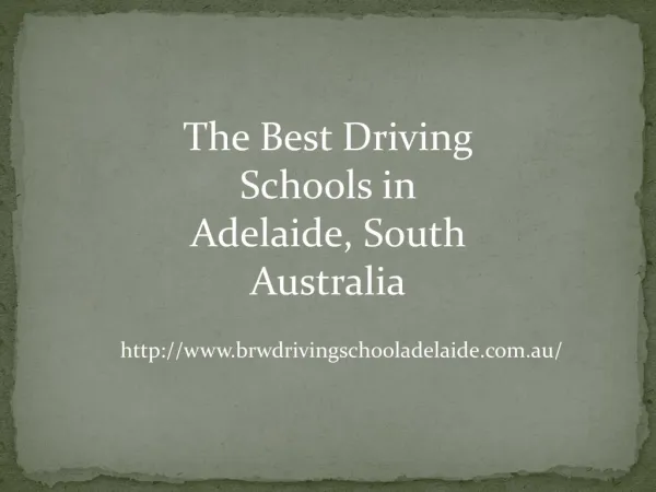 Best Driving Schools in Adelaide