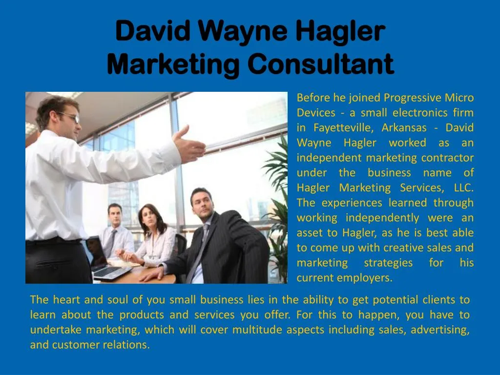 david wayne hagler marketing consultant