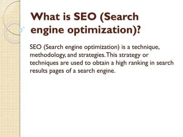 What is the need of SEO?