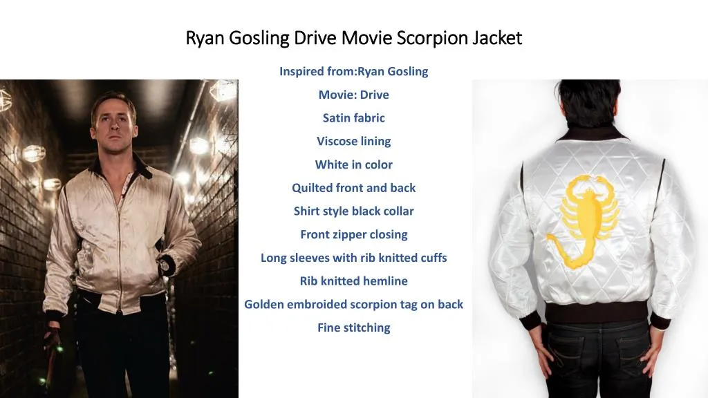 ryan gosling drive movie scorpion jacket
