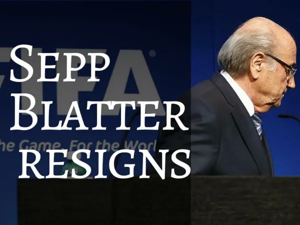 Sepp Blatter Resigns