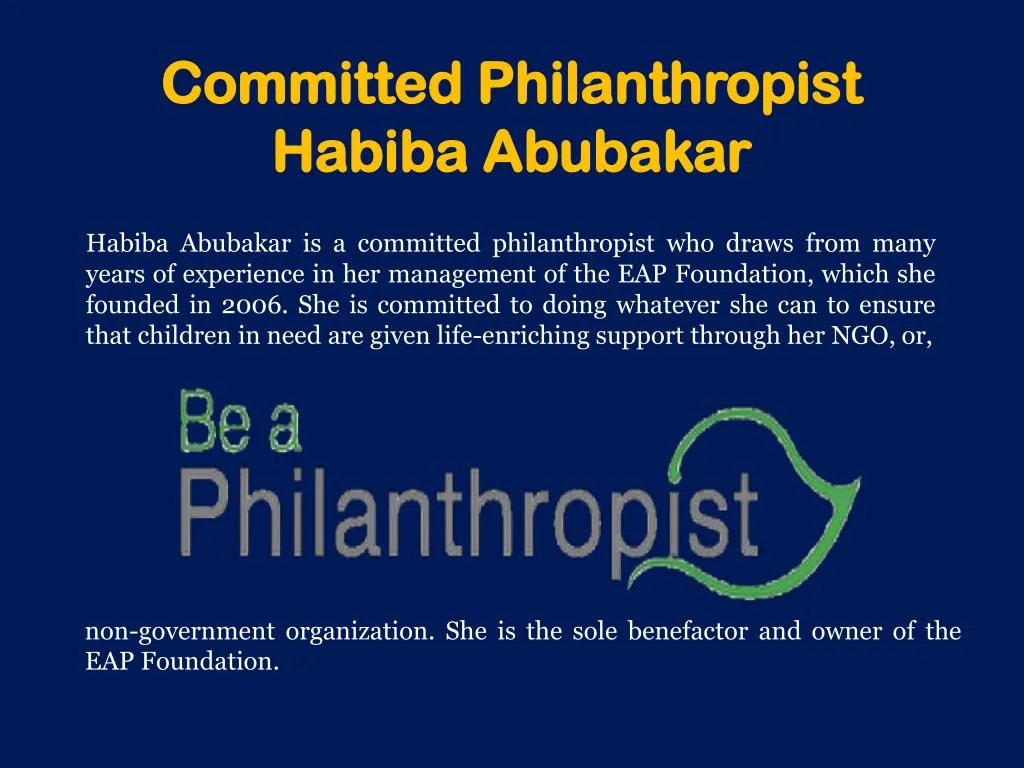 committed philanthropist habiba abubakar