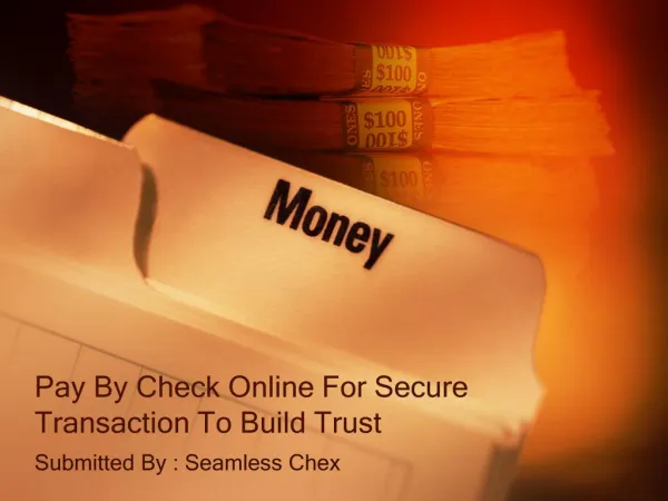 Pay By Check Online For Secure Transaction To Build Trust
