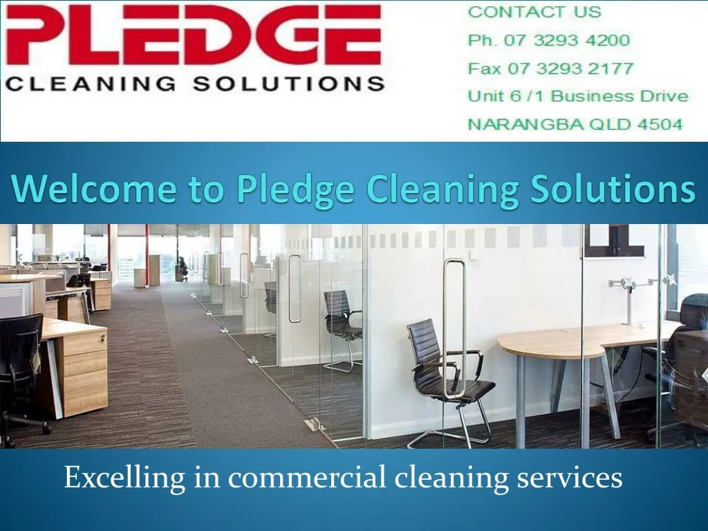 welcome to pledge cleaning solutions