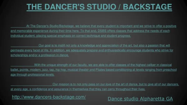 Ballet Studio and Dance School Alpharetta GA
