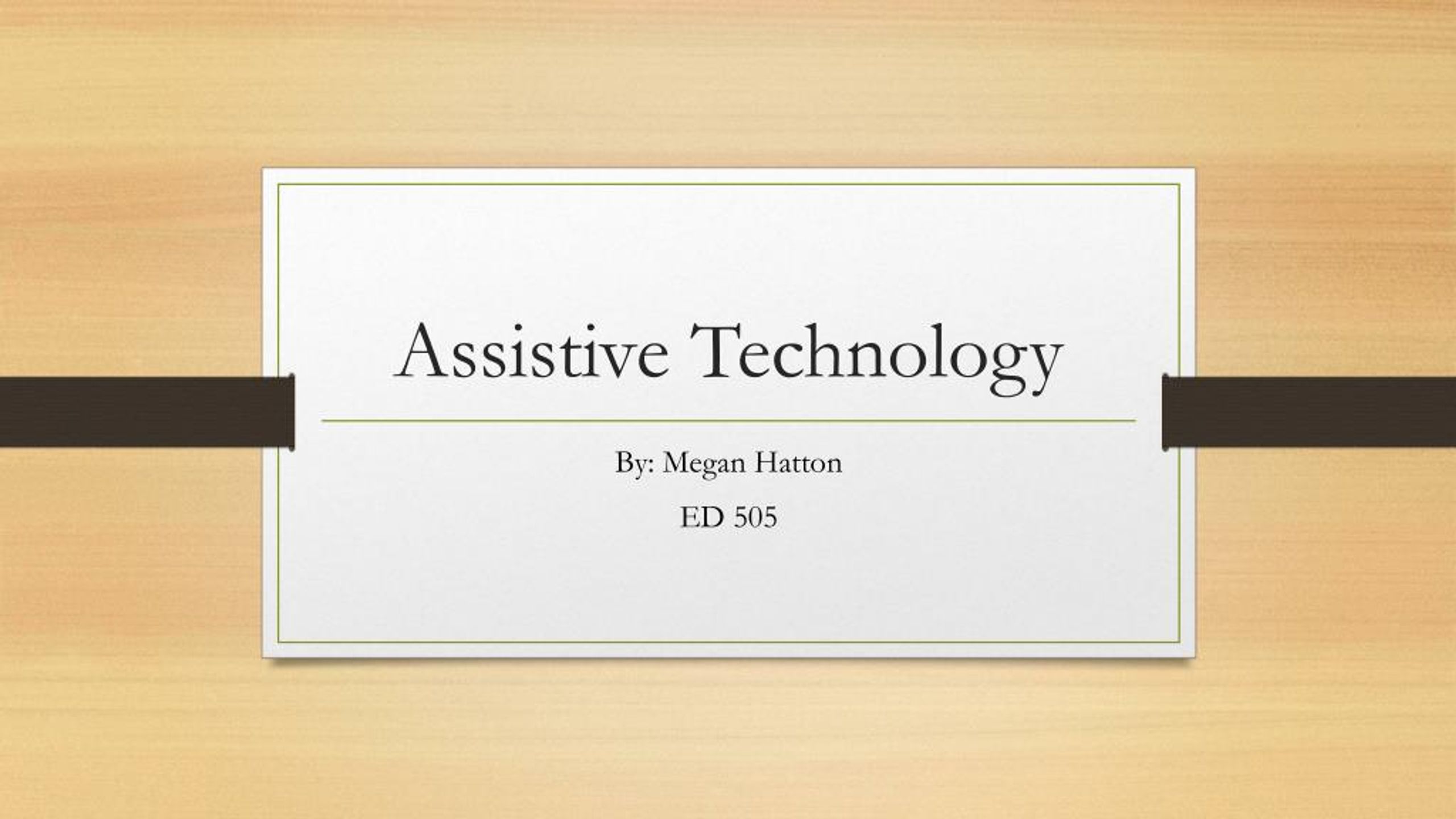 PPT - Assistive Technology PowerPoint Presentation, free download - ID ...