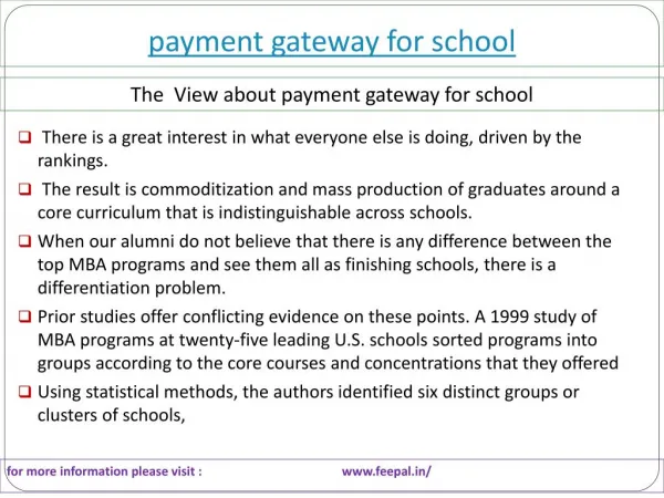 Best Source of payment gateway for school