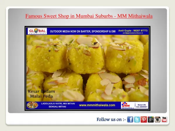 Famous Sweet Shop in Mumbai Suburbs - MM Mithaiwala