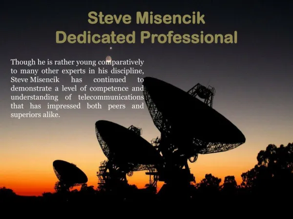 Steve Misencik_Dedicated Professional