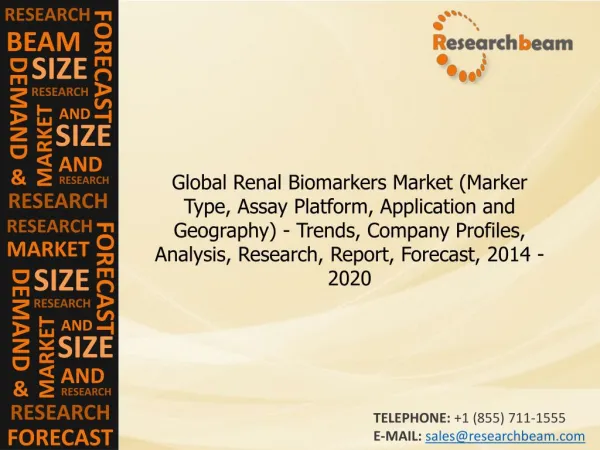 Renal Biomarkers Market Trends, Company Profiles, 2014-20