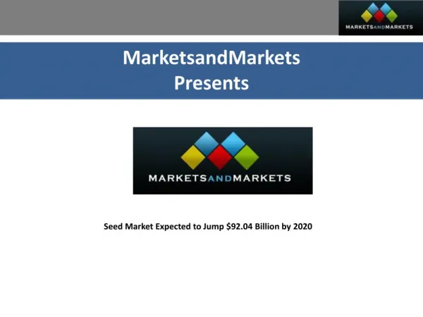 Seed Market by Type, Seed Trait & Region