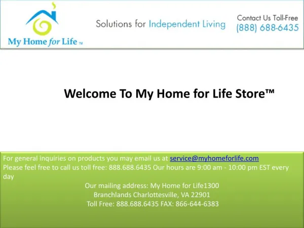 My home for life independent living