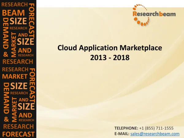 Cloud Application Marketplace 2013 - 2018