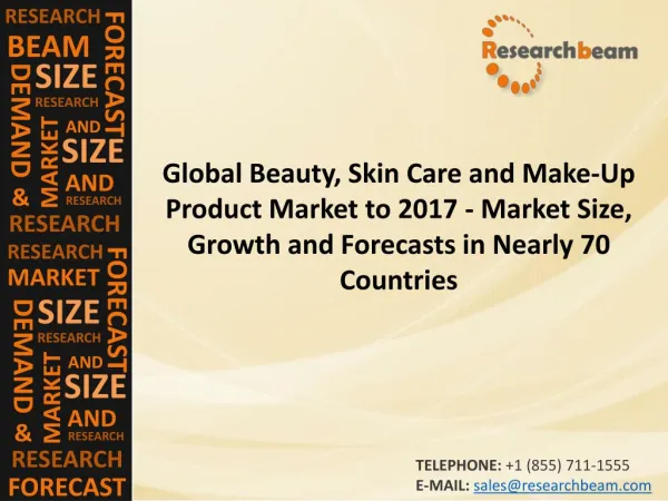Global Beauty, Skin Care and Make-Up Product Market to 2017