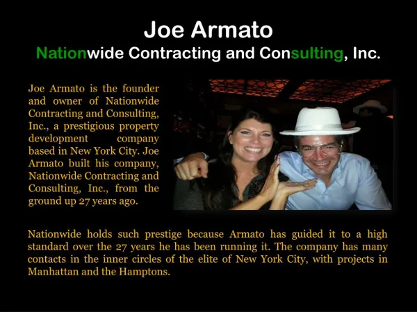 Joe Armato Nationwide Contracting and Consulting, Inc.