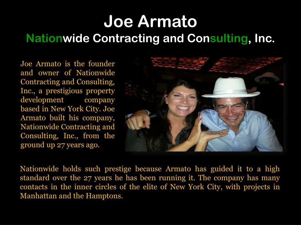 joe armato nation wide contracting and con sulting inc