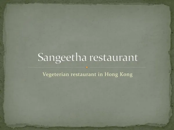 Sangeetha Vegeterian Restaurant