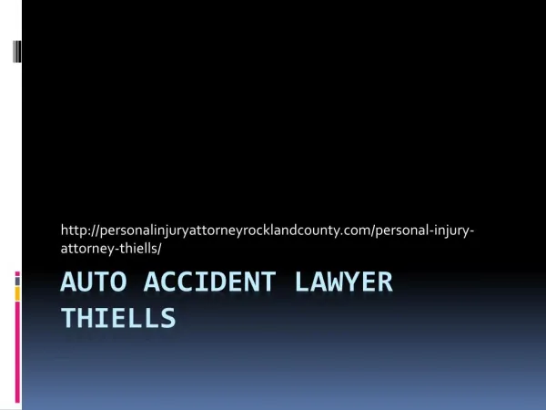 AUTO ACCIDENT LAWYER Thiells