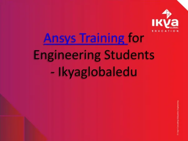 Ansys Training for Engineering Students