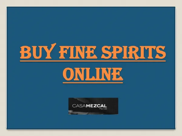 Buy Fine Spirits Online