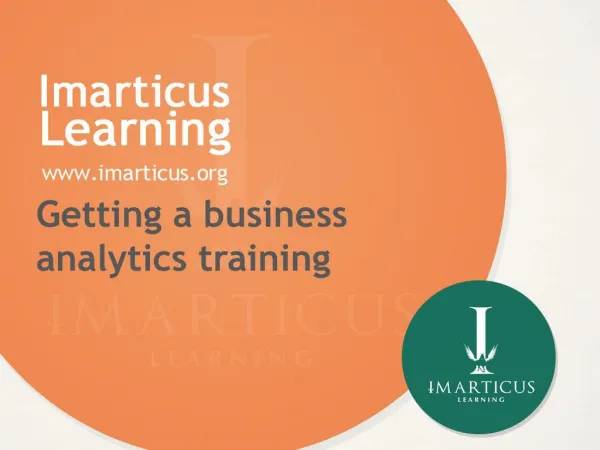 Getting a business analytics training