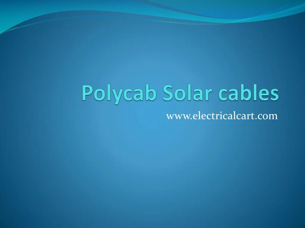 polycab solar cables