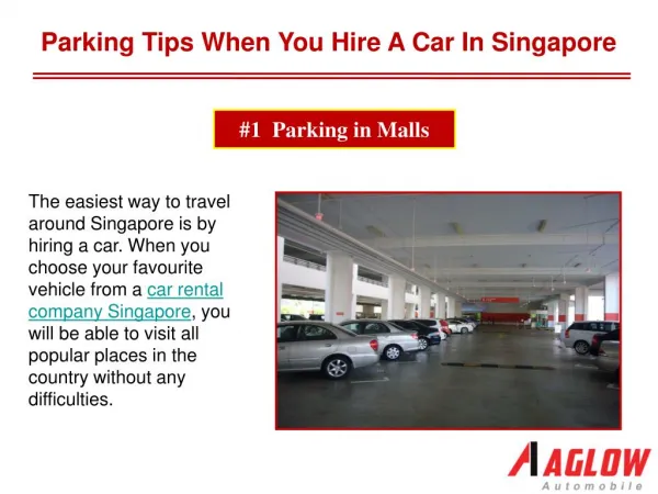 Parking tips when you hire a car in Singapore