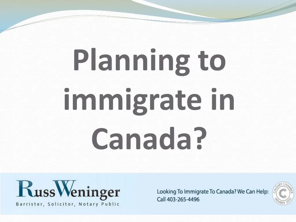 planning to immigrate in canada