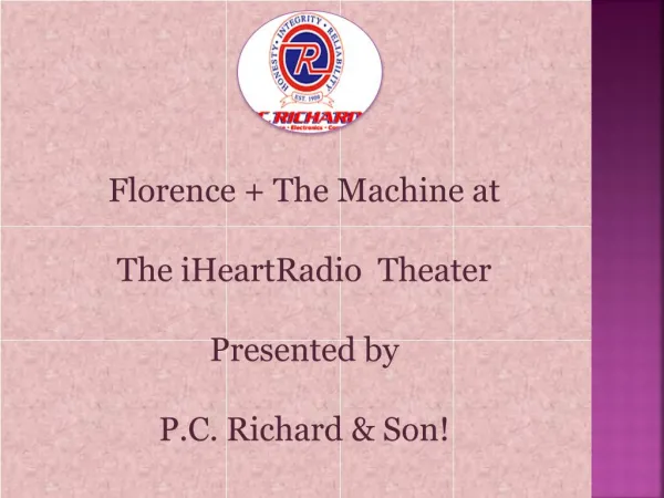Florence The Machine at The iHeartRadio Theater Presen