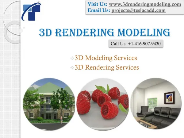 3D Rendering Modeling delivers high quality 3D Modeling and