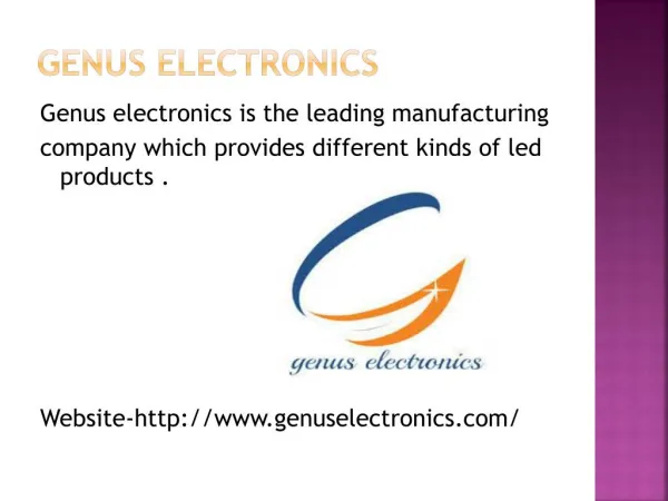 Get LED Lights by Genus Electronics