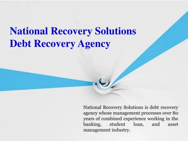 National Recovery Solutions_Debt Recovery Agency