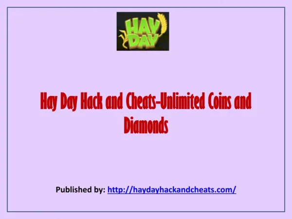 Hay Day Hack And Cheats-Unlimited Coins And Diamonds