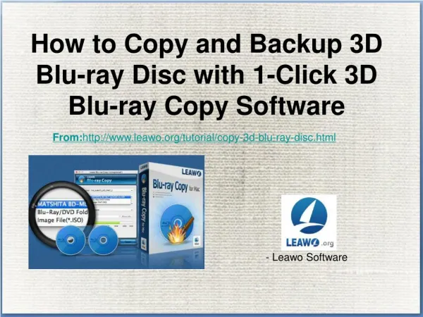 How to Copy and Backup 3D Blu-ray Disc with 1-Click