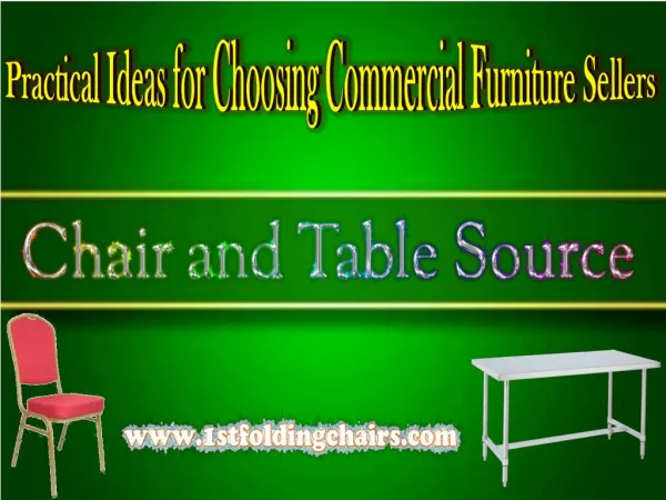 Practical Ideas for Choosing Commercial Furniture Sellers