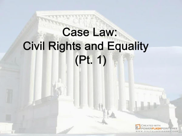 Case Law: Civil Rights and Equality