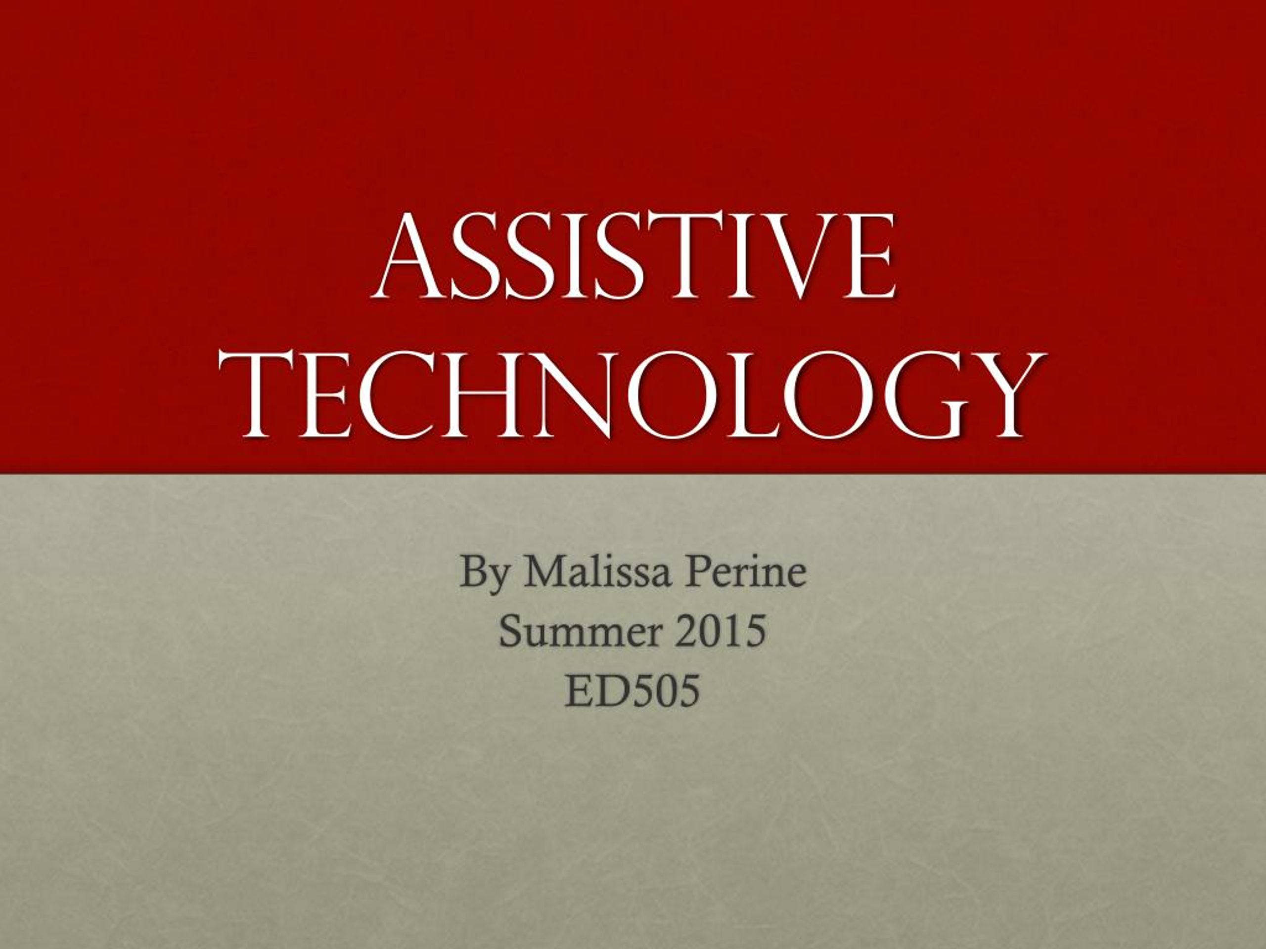 PPT - Assistive Technology PowerPoint Presentation, free download - ID ...